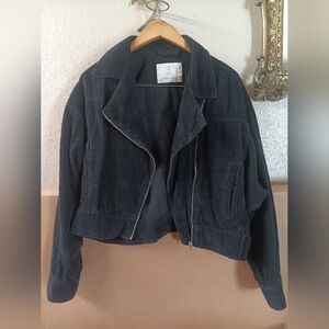 Cotton On Black Corduroy Bomber Jacket